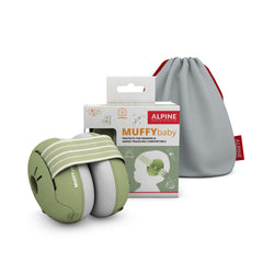 Alpine Muffy Baby front view showing compact ear cups and soft design benefiting comfort