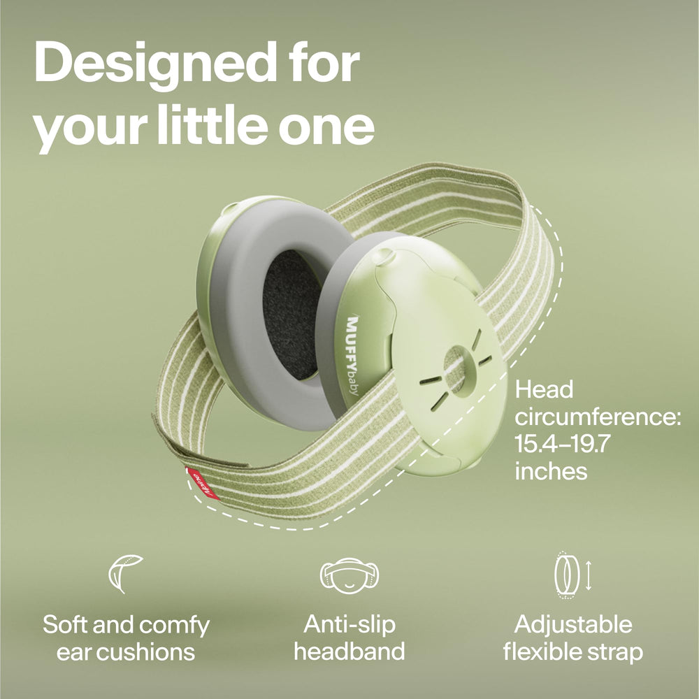 Alpine Muffy Baby side profile highlighting noise-reducing cup and lightweight feel benefit