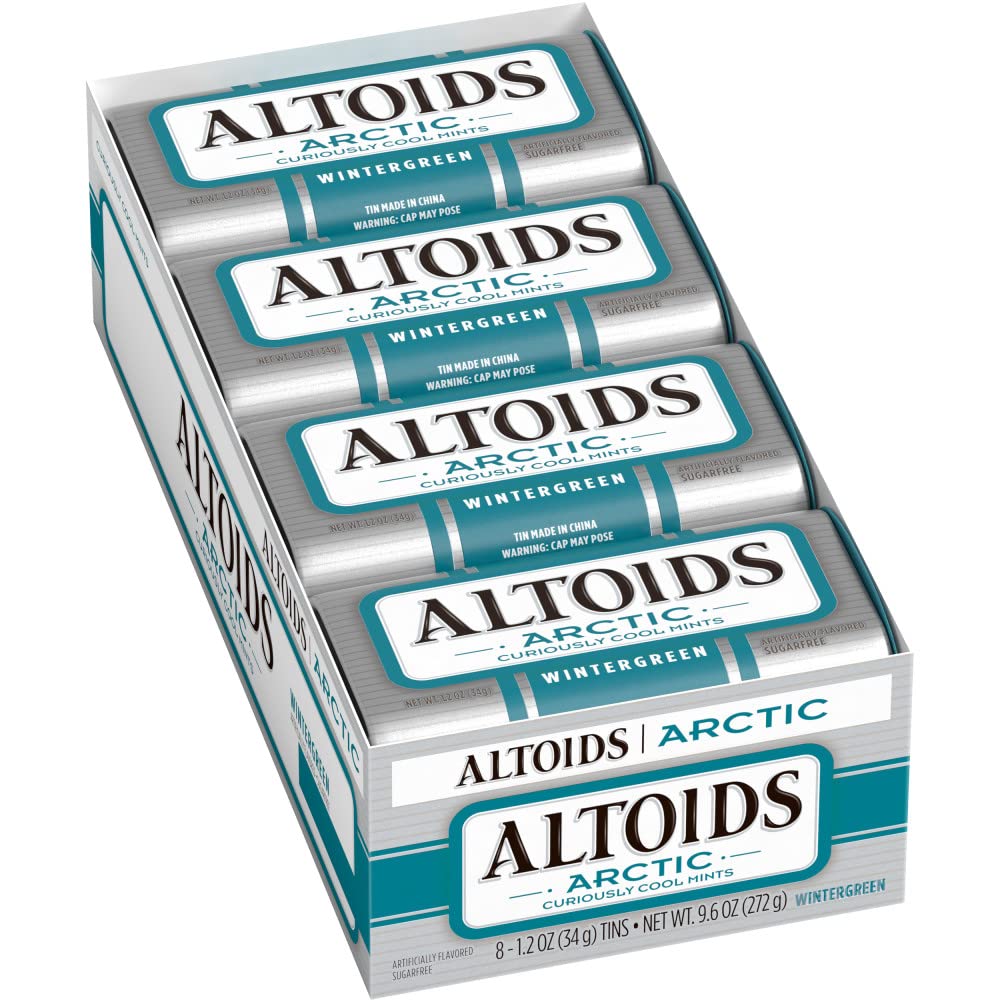 Altoids lata frontal mostrando diseño y frescor