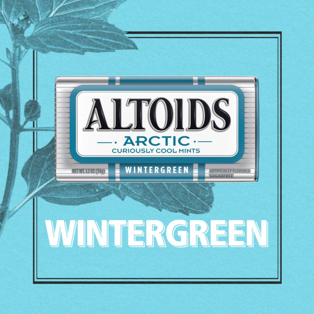 Altoids lata abierta con pastillas visibles y textura clara