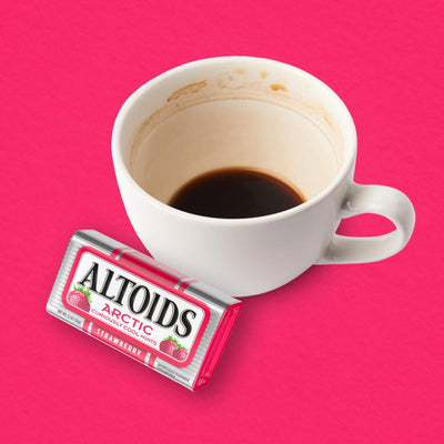 ALTOIDS tin label detail emphasizing brand recognition and travel-ready durability