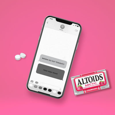 ALTOIDS tin tucked in a pocket showing portable convenience and quick access