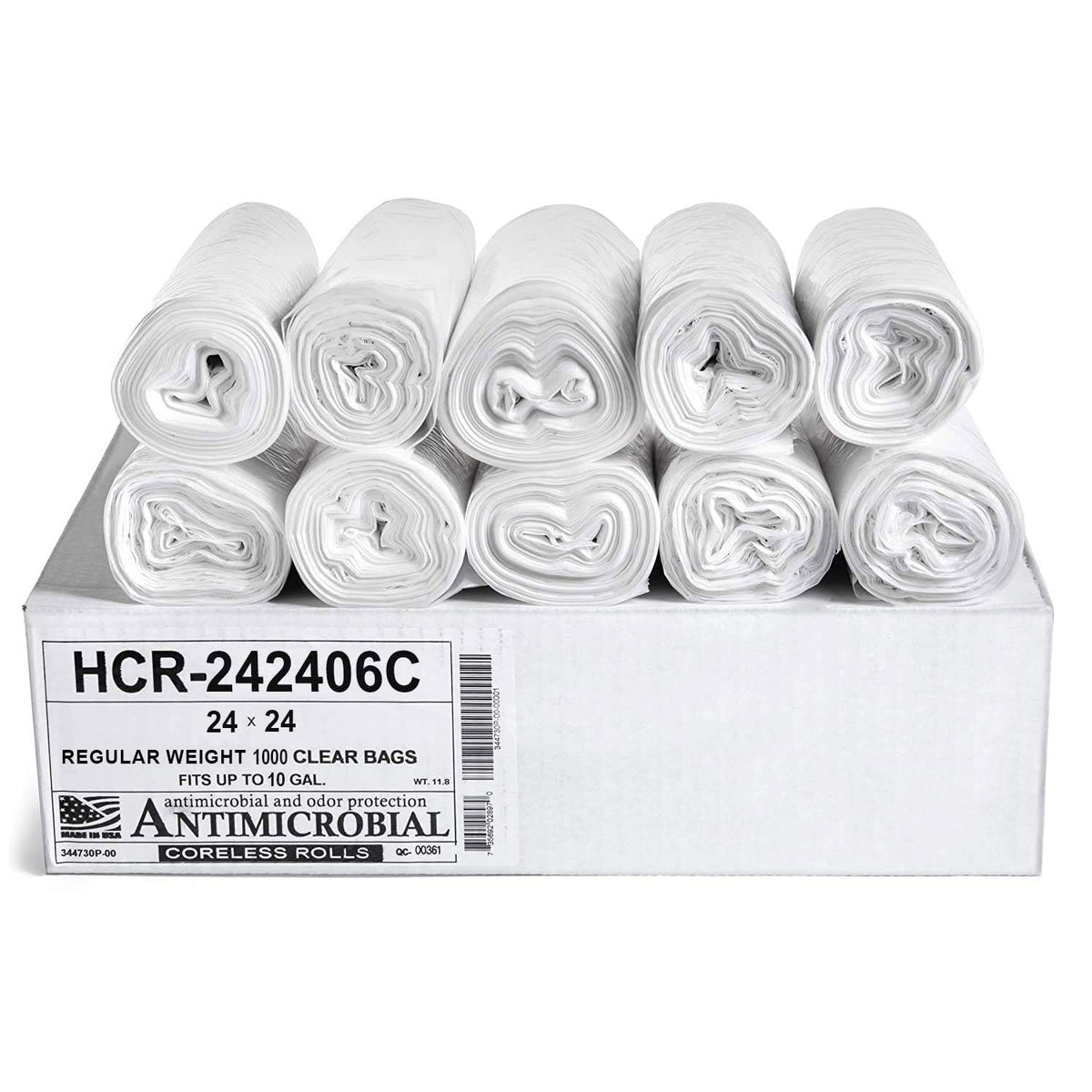 Aluf Plastics front packaging showing compact 1000-count roll and value
