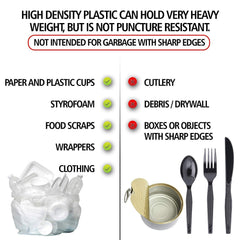 Aluf Plastics bag in small kitchen can showing tidy, secure fit benefit