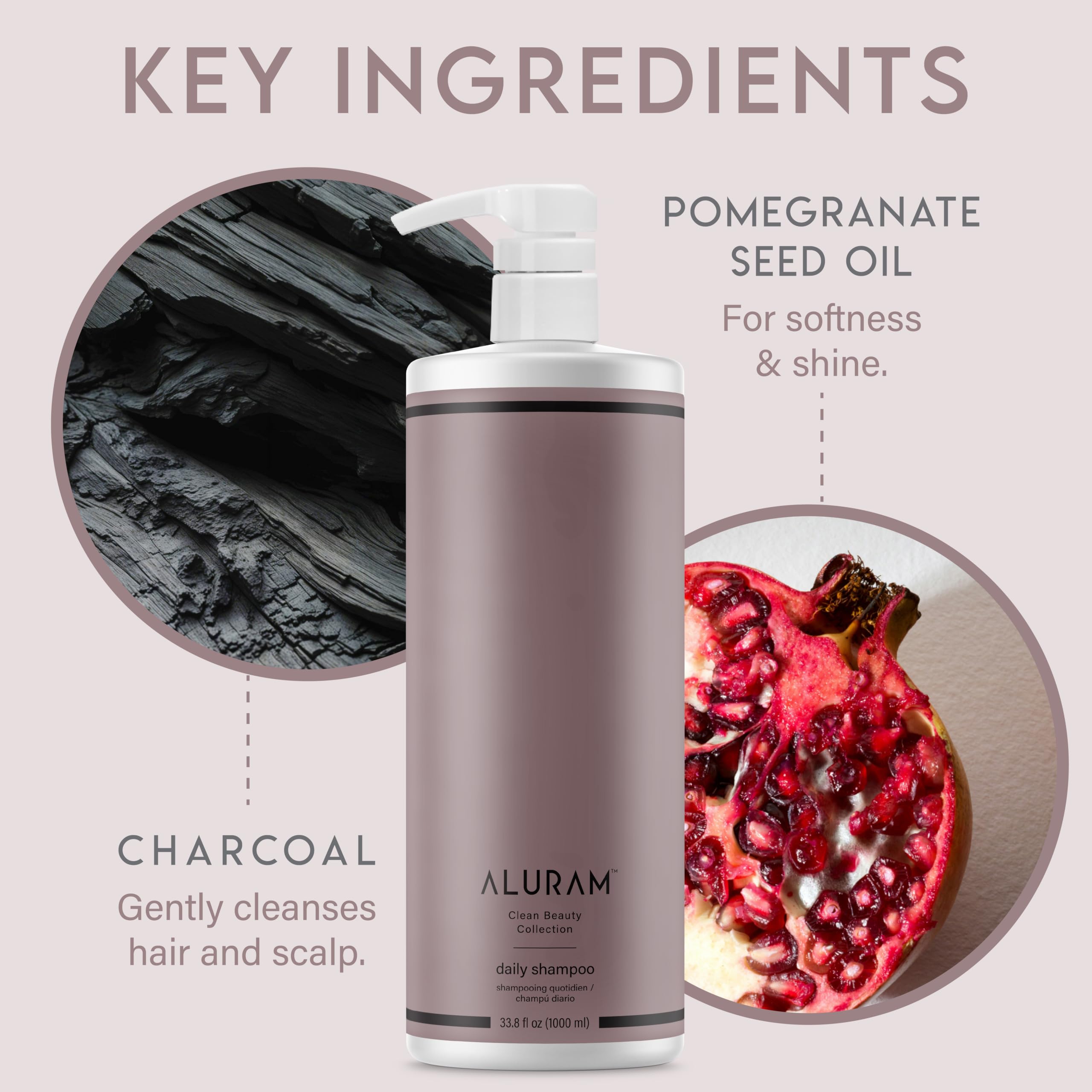 ALURAM espuma cremosa que indica limpieza suave e hidratación