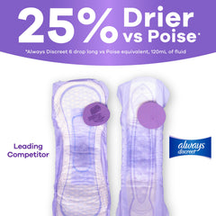 Always Discreet superficie superior suave que protege la piel y aporta comodidad