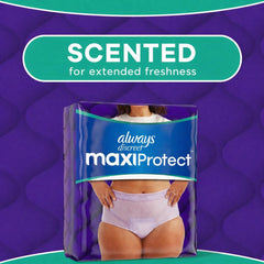 Always Discreet mujer usando la prenda bajo ropa, discreción y comodidad