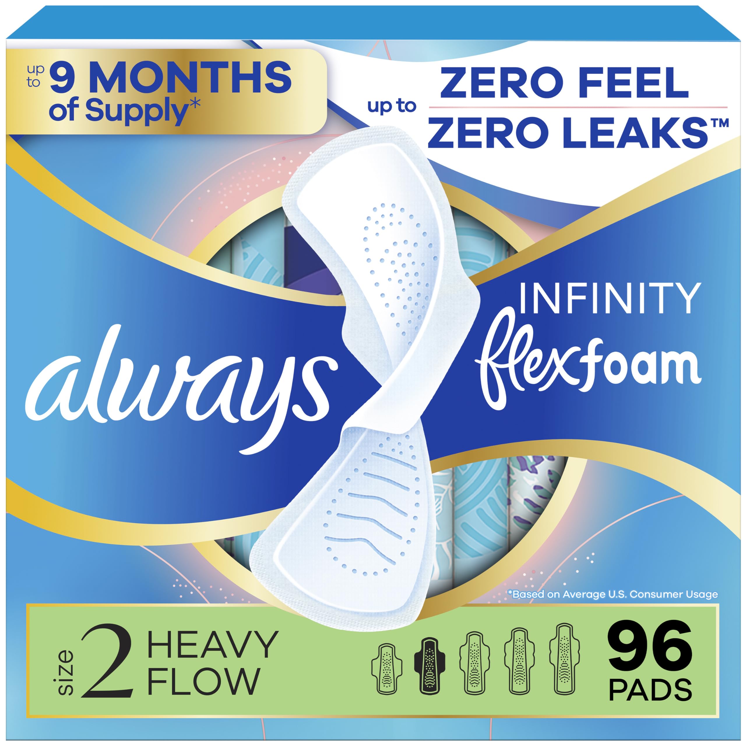 always Infinity empaque frontal mostrando cantidad y beneficios visibles