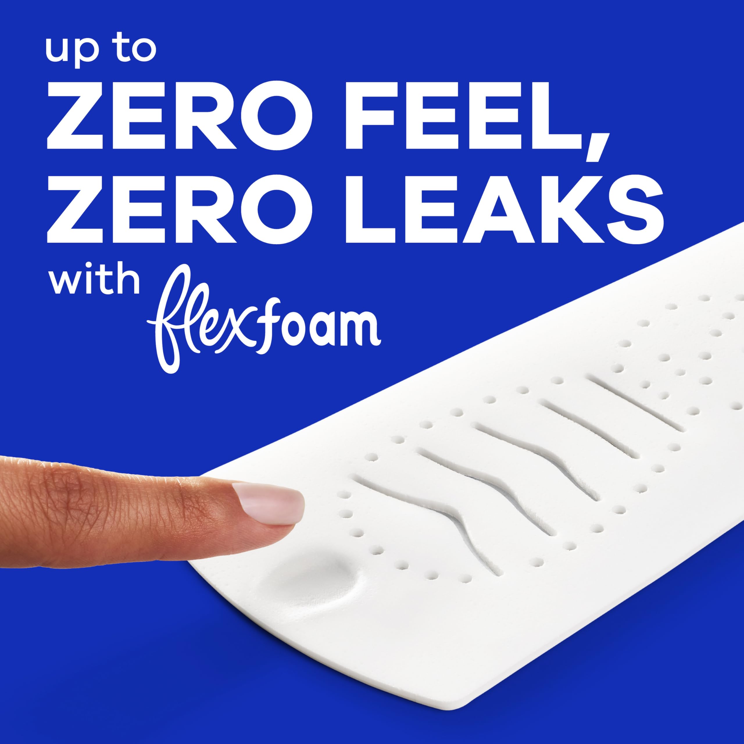 Always Infinity pad flexing in hand to show slim flexible design