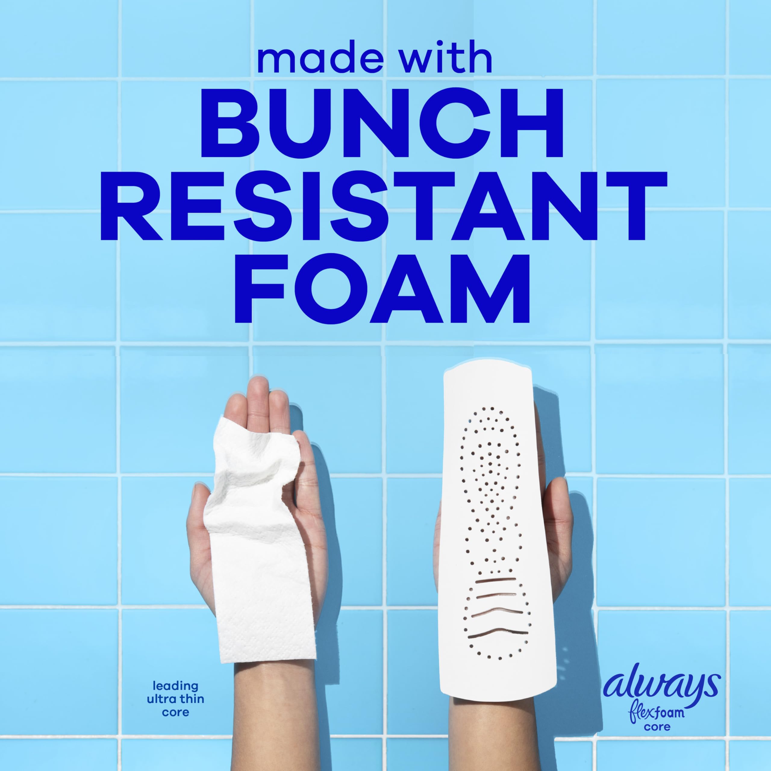 Always Infinity pad shown in underwear demonstrating discreet fit