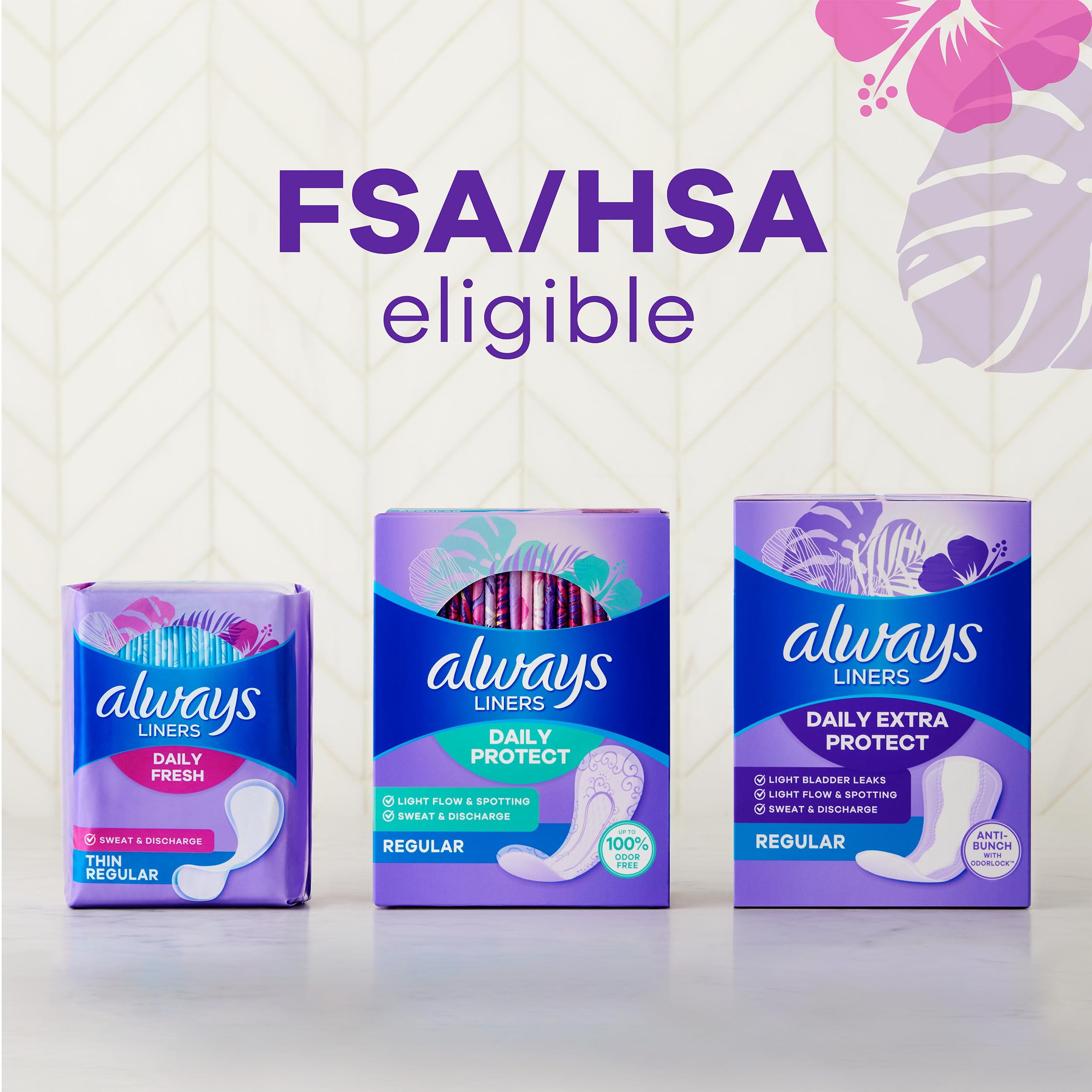 Etiqueta Always con información de características y elegibilidad HSA/FSA