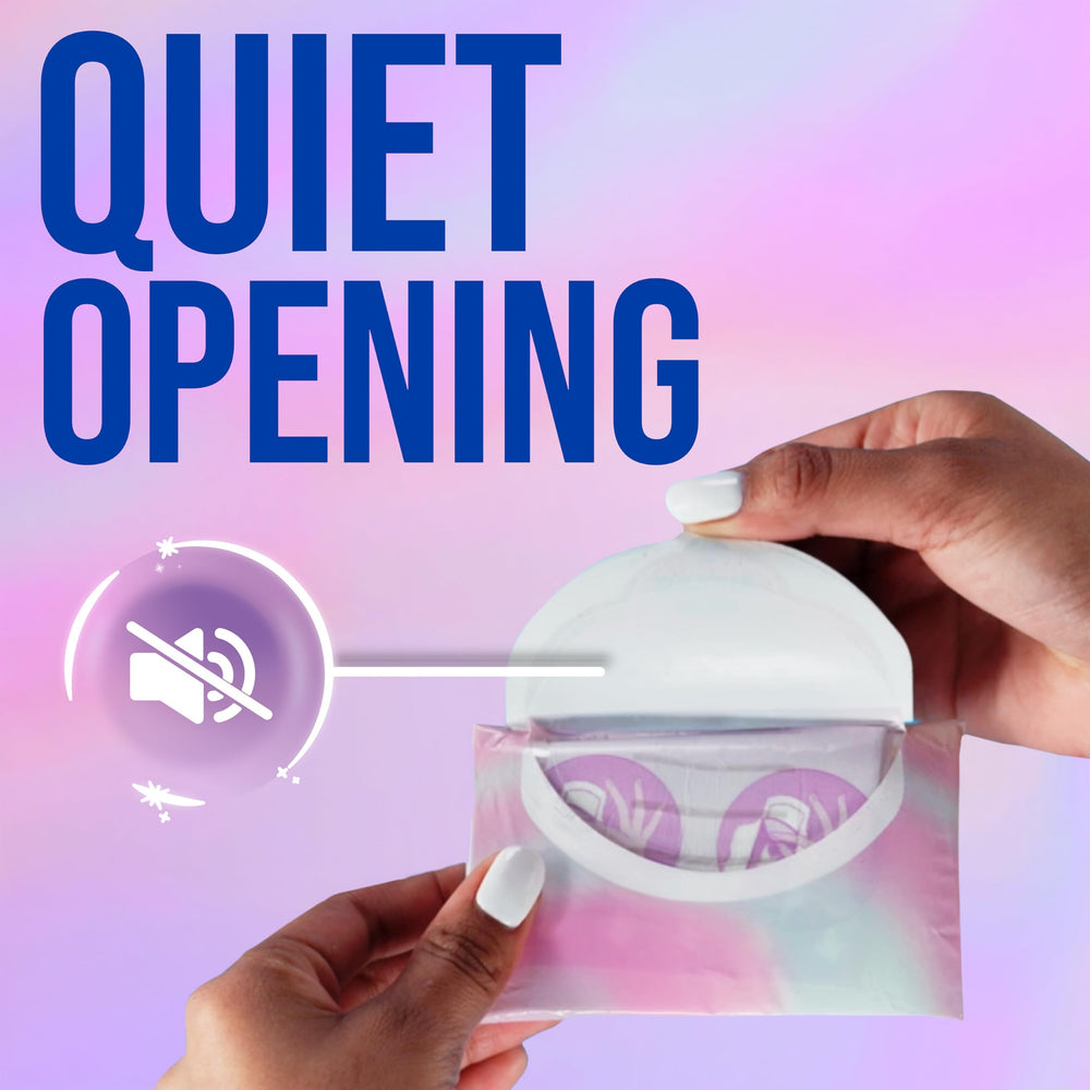Always pocket pack open discreet use showing resealable disposal convenience benefit