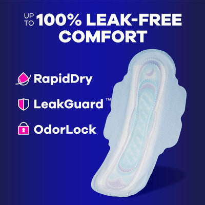Always Ultra Thin detalle del núcleo RapidDRY que absorbe rápido y mantiene seco