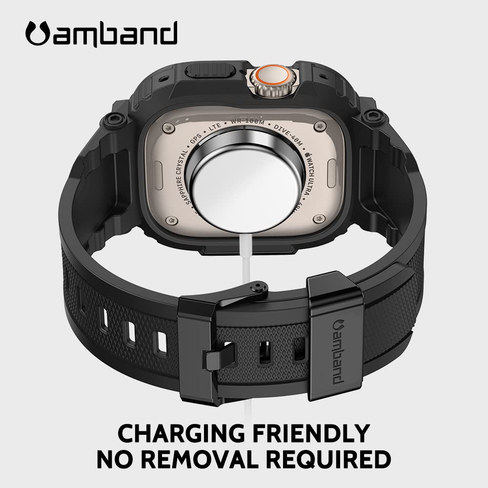 amBand comparación de tamaño con Apple Watch Ultra 49 mm