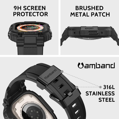 amBand textura del TPU y parche metálico resistente