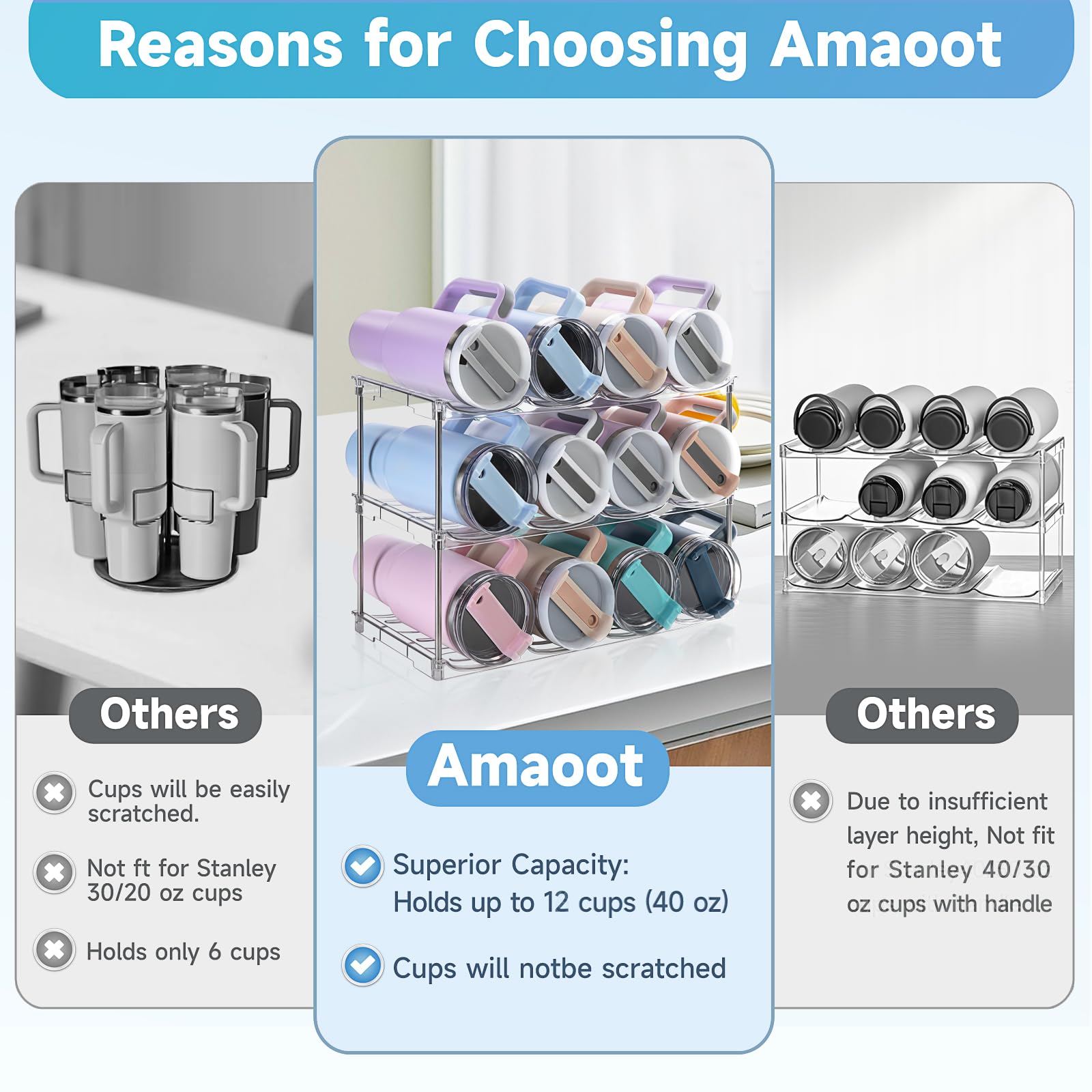 Amaoot detalle del material PET grueso que ofrece resistencia y durabilidad