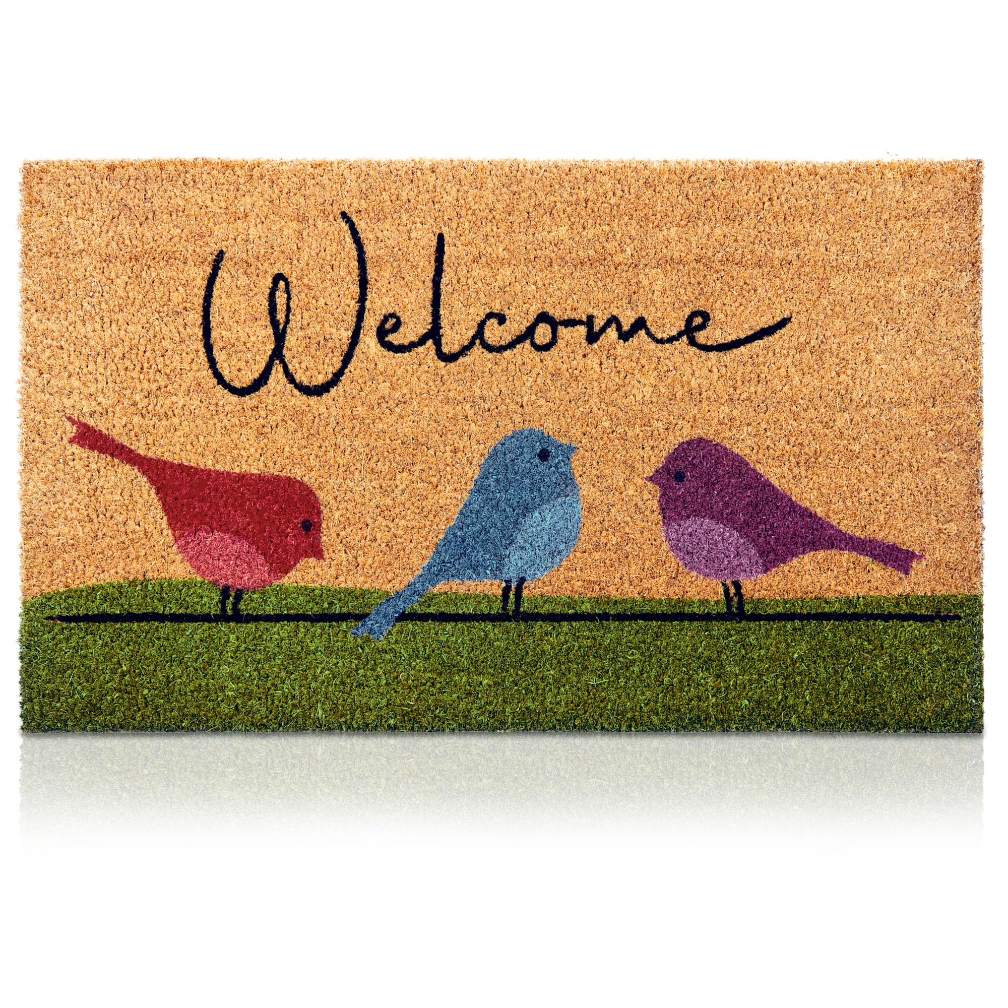 AMARU DOOR MATS felpudo frontal con diseño de aves aporta bienvenida elegante