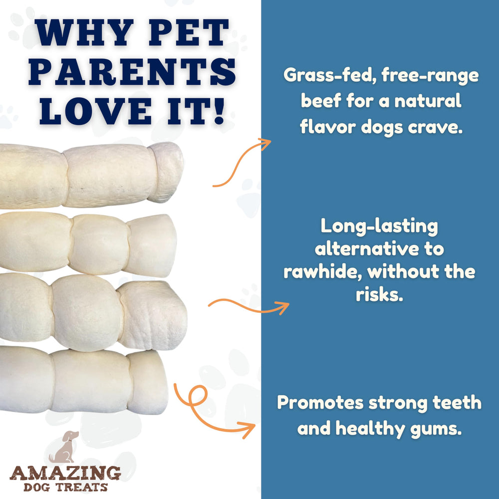 Amazing Dog Treats perro masticando el rollo, entretenimiento y alivio de conductas destructivas