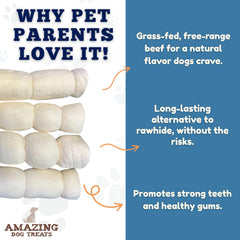 Amazing Dog Treats perro masticando el rollo, entretenimiento y alivio de conductas destructivas