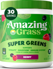 Amazing Grass envase frontal mostrando la marca y beneficio nutritivo