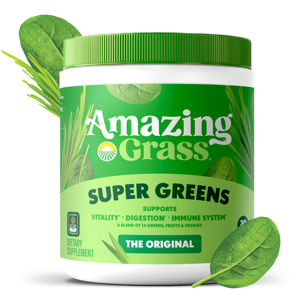 Amazing Grass added to muffins illustrating easy baking nutrition boost
