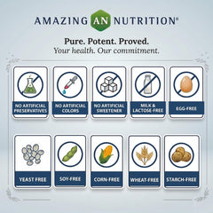 Amazing Nutrition cápsula en mano para comparar tamaño y facil uso