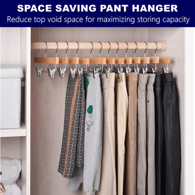 Amber Home hangers holding towels in bathroom for tidy linen display