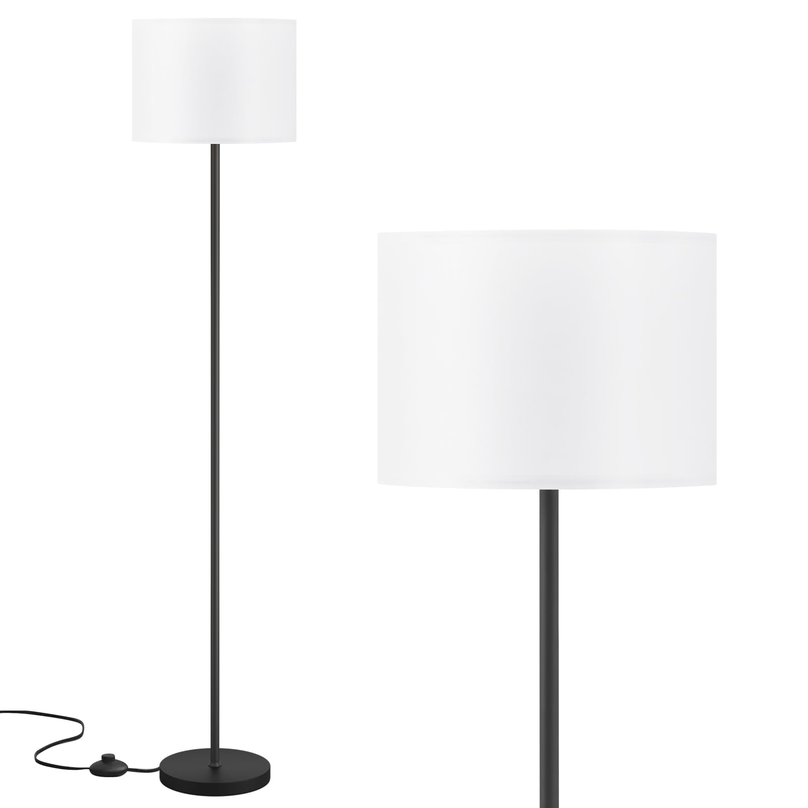 Ambimall floor lamp front view showing sleek silhouette and neutral look