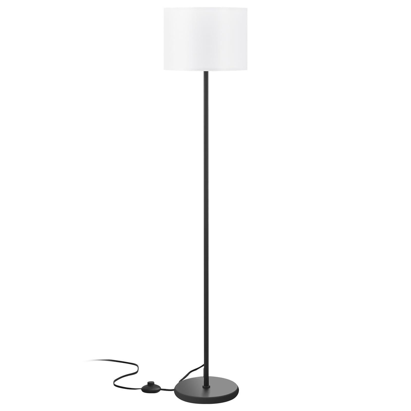 Ambimall lamp illuminated at night offering warm reading-friendly glow