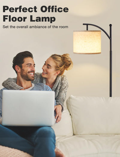 Ambimall lamp in living room setting offering overhead task lighting and cozy ambiance