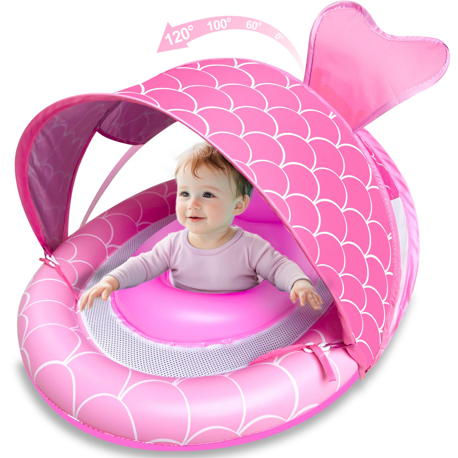 AMENON front view showing mermaid design and overall float for visual appeal and safety