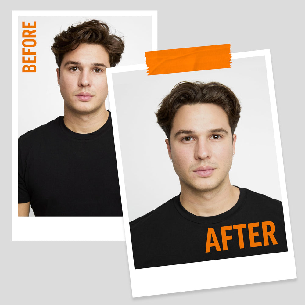 American Crew aplicando gel en cabello para control y brillo duradero