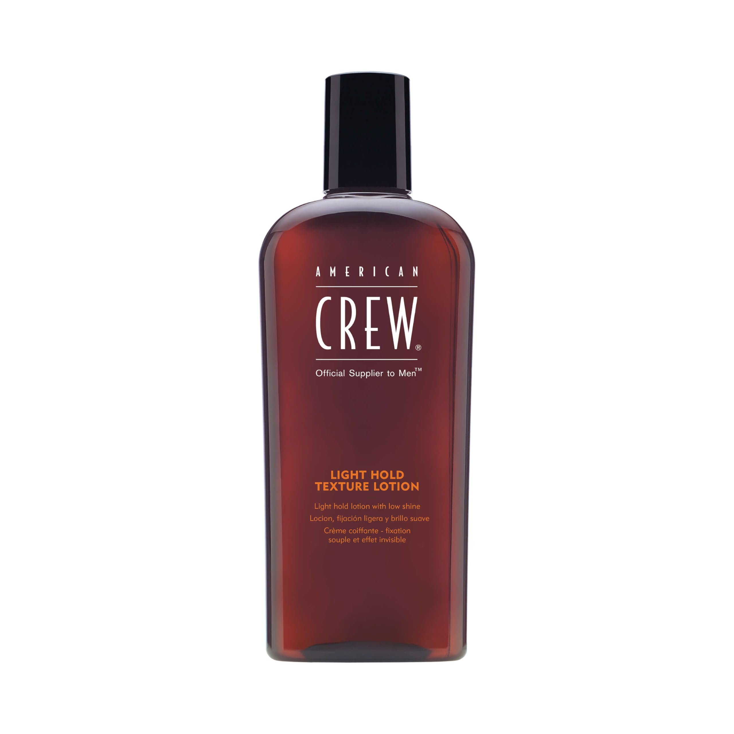 AMERICAN CREW frasco frontal mostrando diseño y capacidad