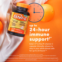 American Health cápsulas Ester-C primer plano, fácil de tragar y sin acidez