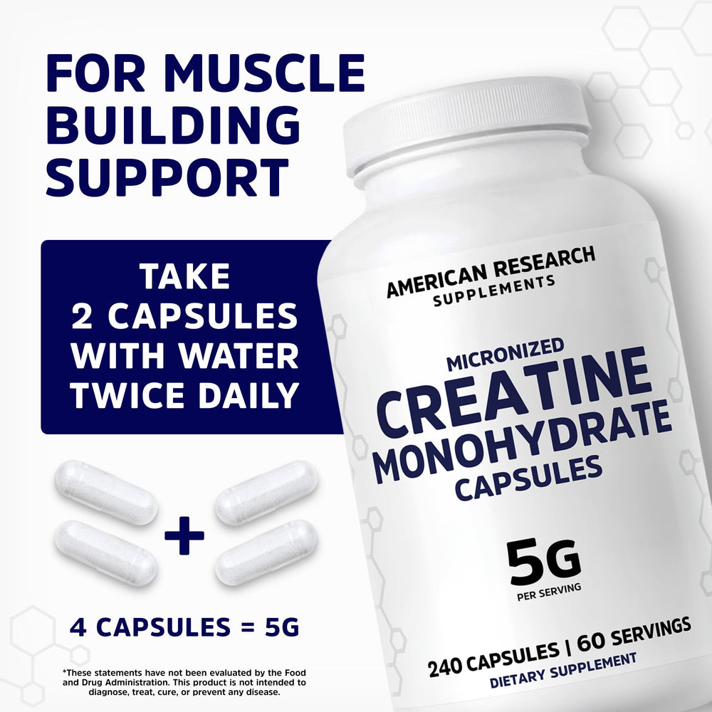 American Research Supplements etiqueta con lista de ingredientes y certificaciones visibles