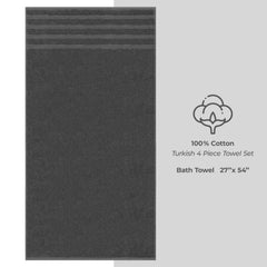 American Soft Linen toalla junto a una regla, muestra tamaño 27x54 pulgadas