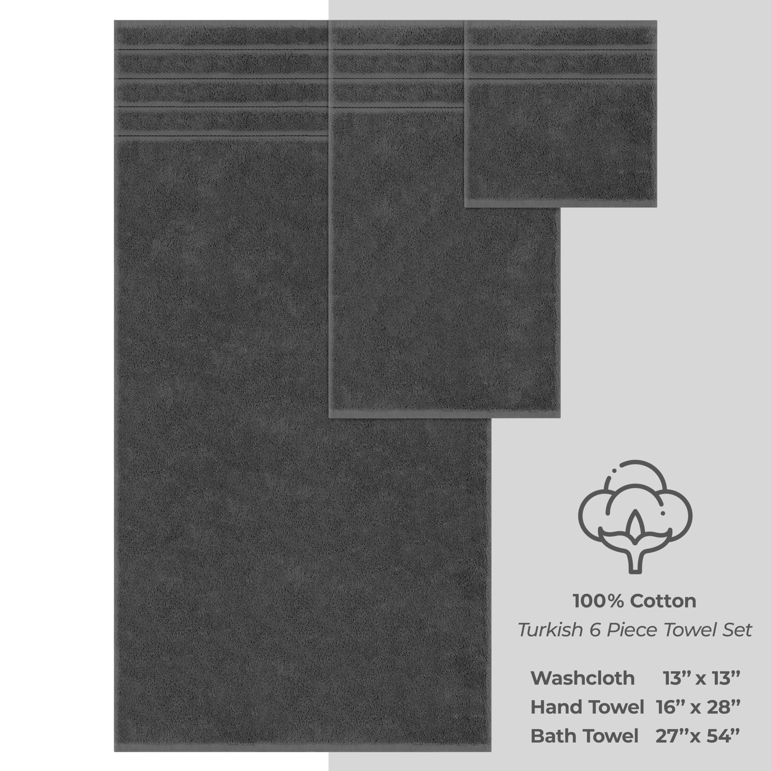 American Soft Linen comparación de tamaños, muestra las dimensiones exactas