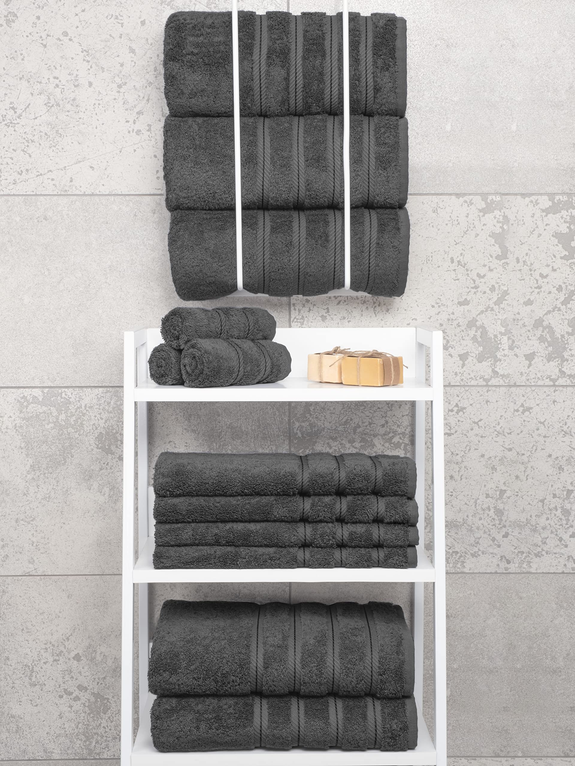 American Soft Linen toallas en baño ambientado, aportan estilo y confort