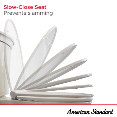 American Standard comparación de tamaño con regla, encaja en tazas alargadas