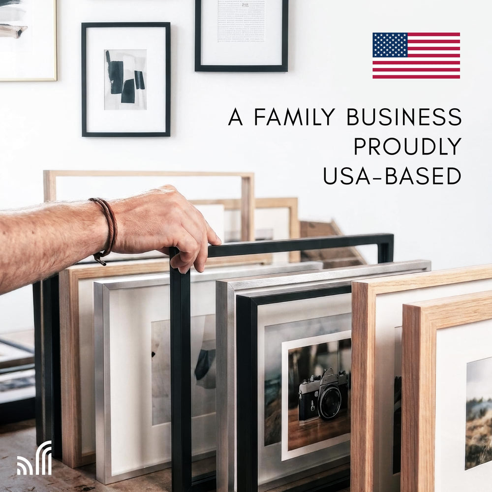 Americanflat framed poster on wall showing upgraded decor benefit