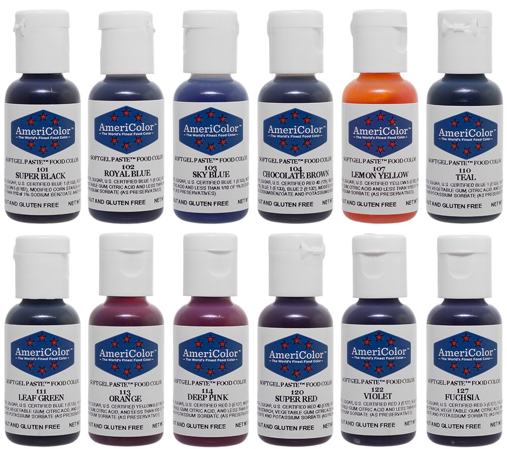 AmeriColor open bottle showing soft gel paste and easy-dispense benefit
