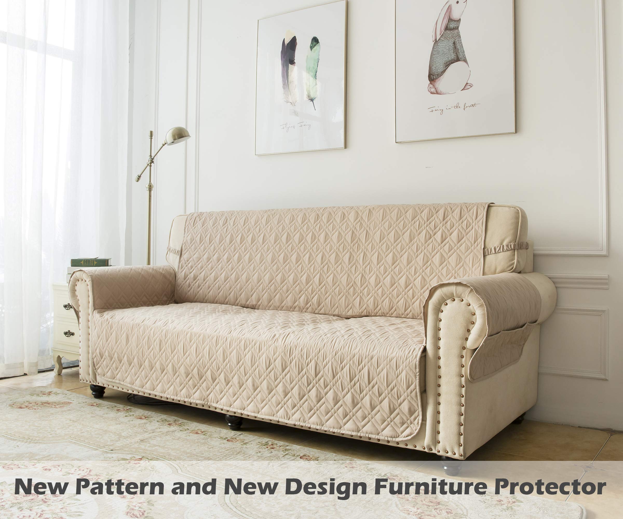 Ameritex funda en salón protege muebles con estilo beige