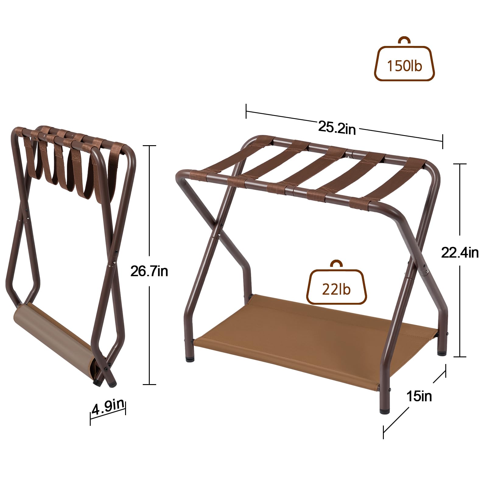 AMHANCIBLE rack plegado guardado en armario para ahorro de espacio
