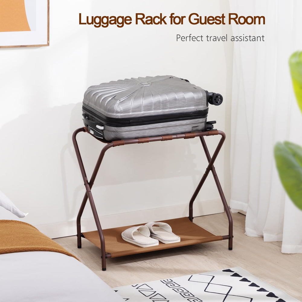 AMHANCIBLE rack en uso en cuarto de invitados mostrando comodidad