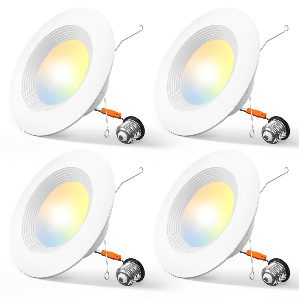 Amico paquete frontal 4 focos mostrando diseño blanco y ahorro energético