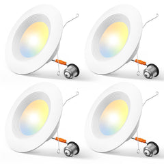 Amico paquete frontal 4 focos mostrando diseño blanco y ahorro energético