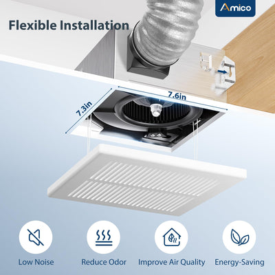Amico unidad montada entre vigas sin acceso al ático para instalación fácil