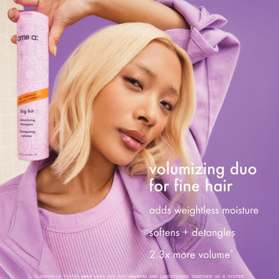 amika conditioner creamy texture on palm demonstrating weightless moisture