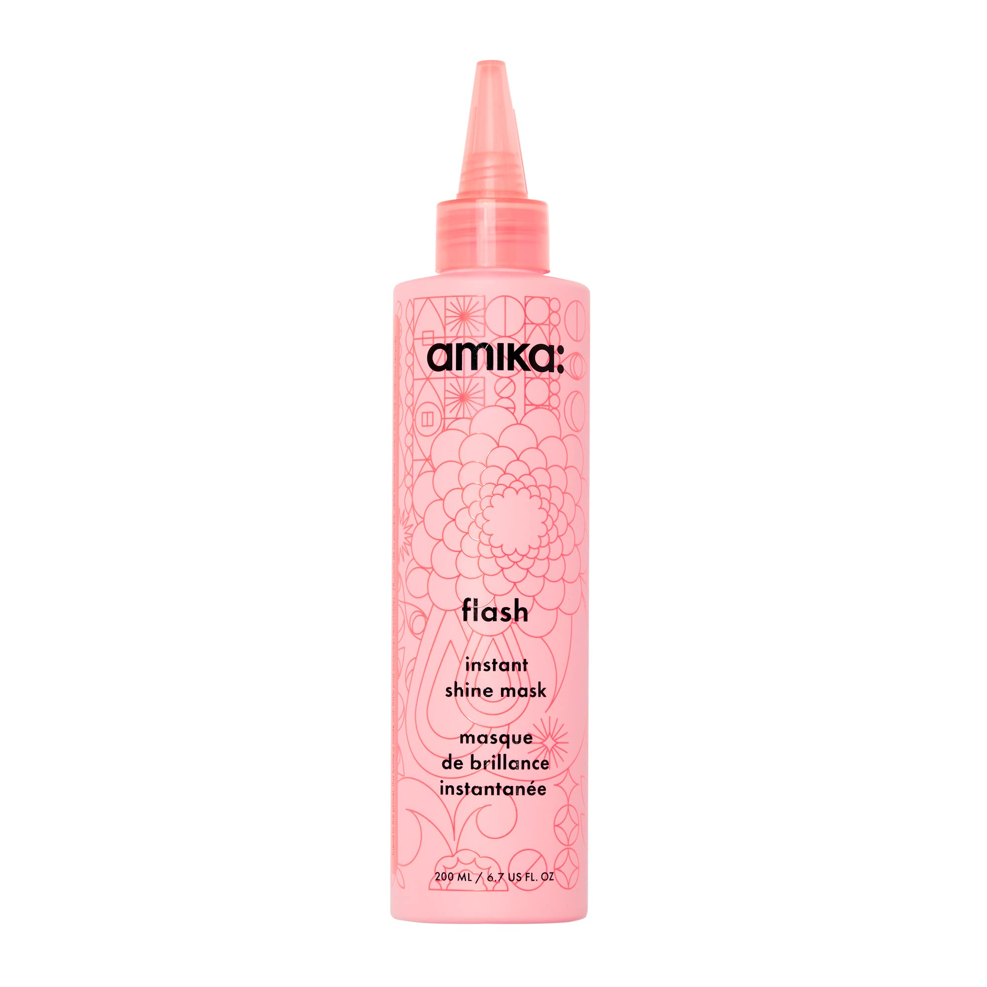 amika flash instant shine mask front packaging highlighting quick treatment benefit