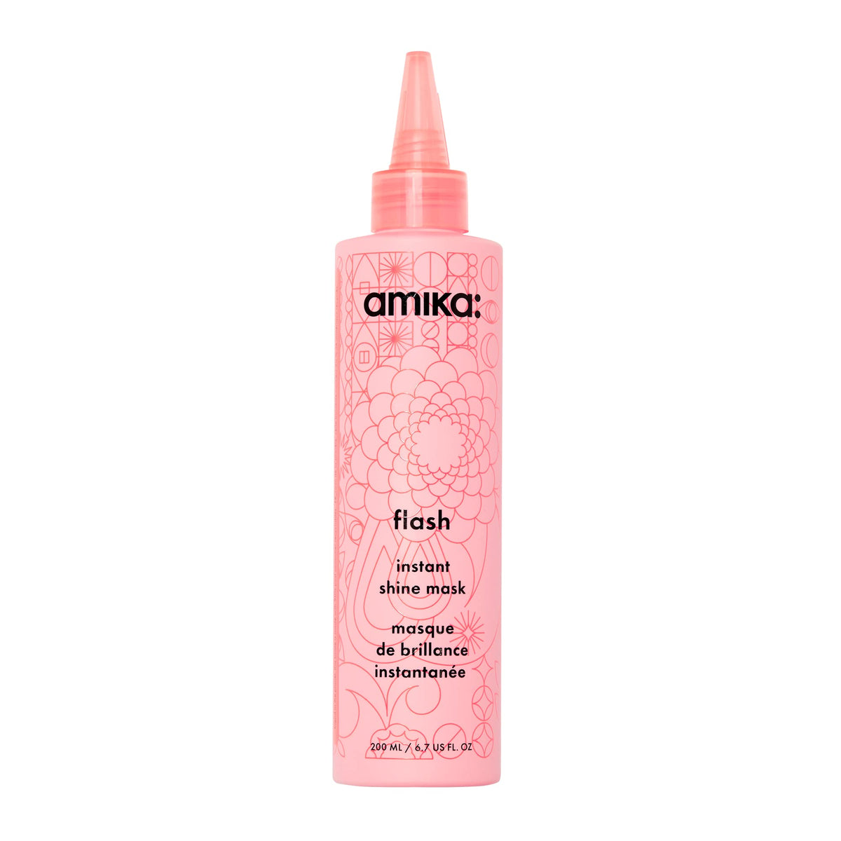amika flash instant shine mask front packaging highlighting quick treatment benefit